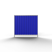 Mobile fence Trapez | Sheet metal panel: blue | height: 2.00 m